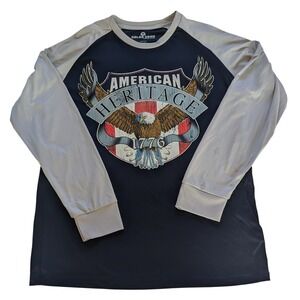 Solar Gear Mens American Heritage Eagle 1776 Long‎ Sleeve Shirt Medium Patriot